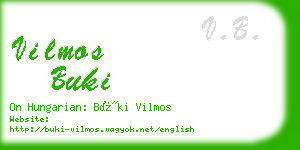 vilmos buki business card